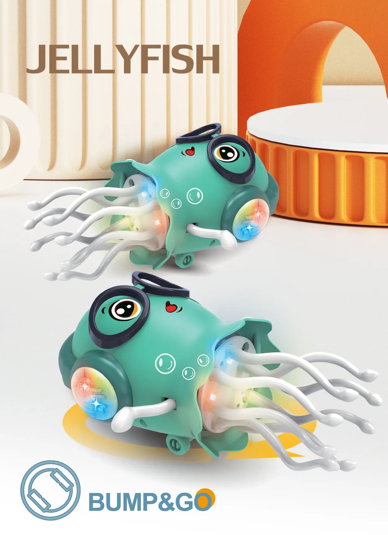 Méduse dansante électronique - jouet évitement obstacles automatique enfant bébé