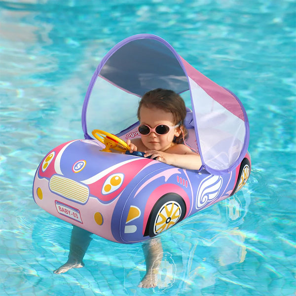 Bouée siège voiture bébé Mybooni — Gonflable avec baldaquin flottant été