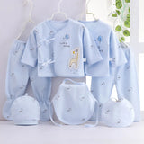 Coffret vêtements bébé 7 pièces printemps Bouni — T-shirts, pantalon et bonnet coton