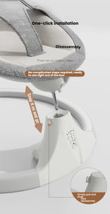 Balancelle bébé électrique automatique - chaise oscillante 5 points avec télécommande