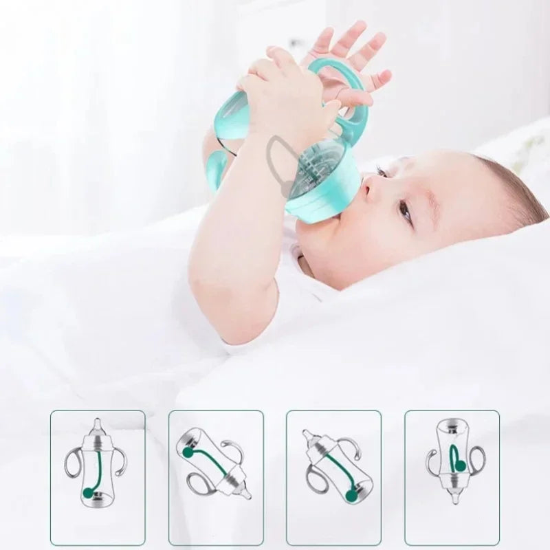 Biberon bébé silicone anti-chute Bouni — Paille et poignée isotherme