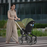Poussette 4-en-1 multifonctionnelle pliable avec siège auto bébé EU Stock