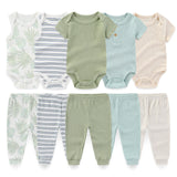 Coffret vêtements bébé 10 pièces Mybooni — Body et pantalon toutes saisons