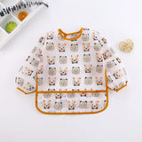 Bavoir tablier imperméable bébé manches longues - smock alimentation enfant plastron bavette vêtement