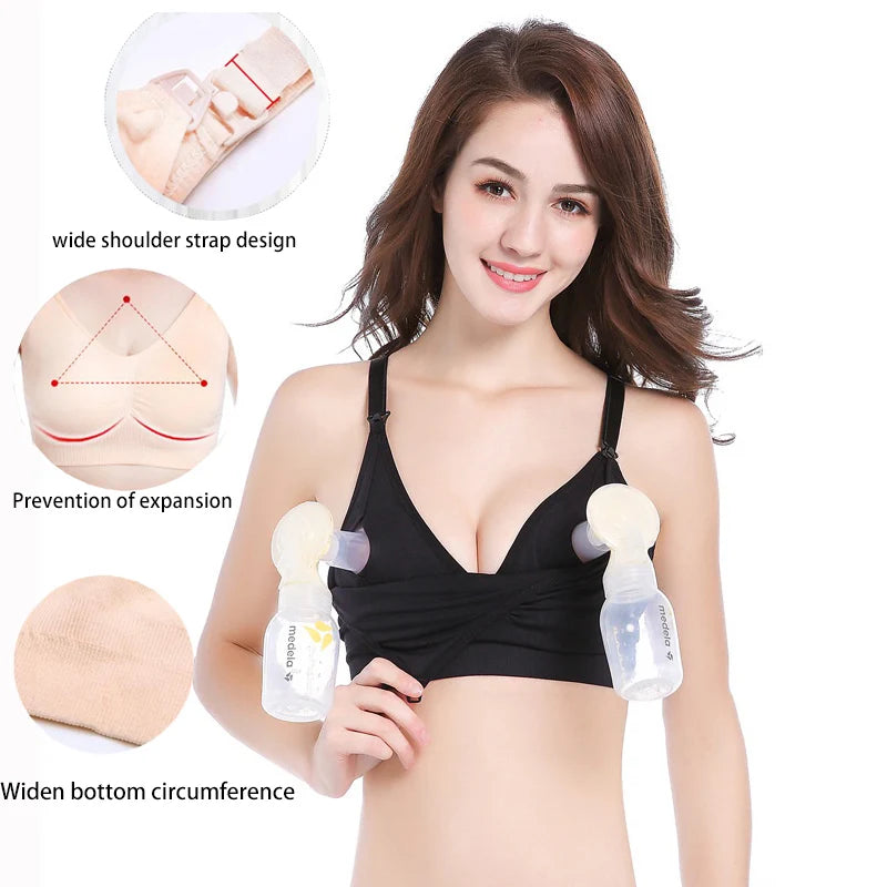 Soutien-gorge allaitement Gris en situation d'utilisation