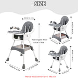 Chaise haute bébé convertible portable double plateau et barre jouets