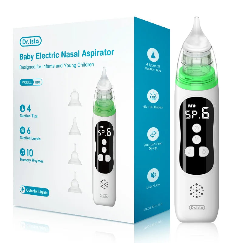 Aspirateur nasal électrique 6 modes Mybooni — Musique apaisante silicone alimentaire