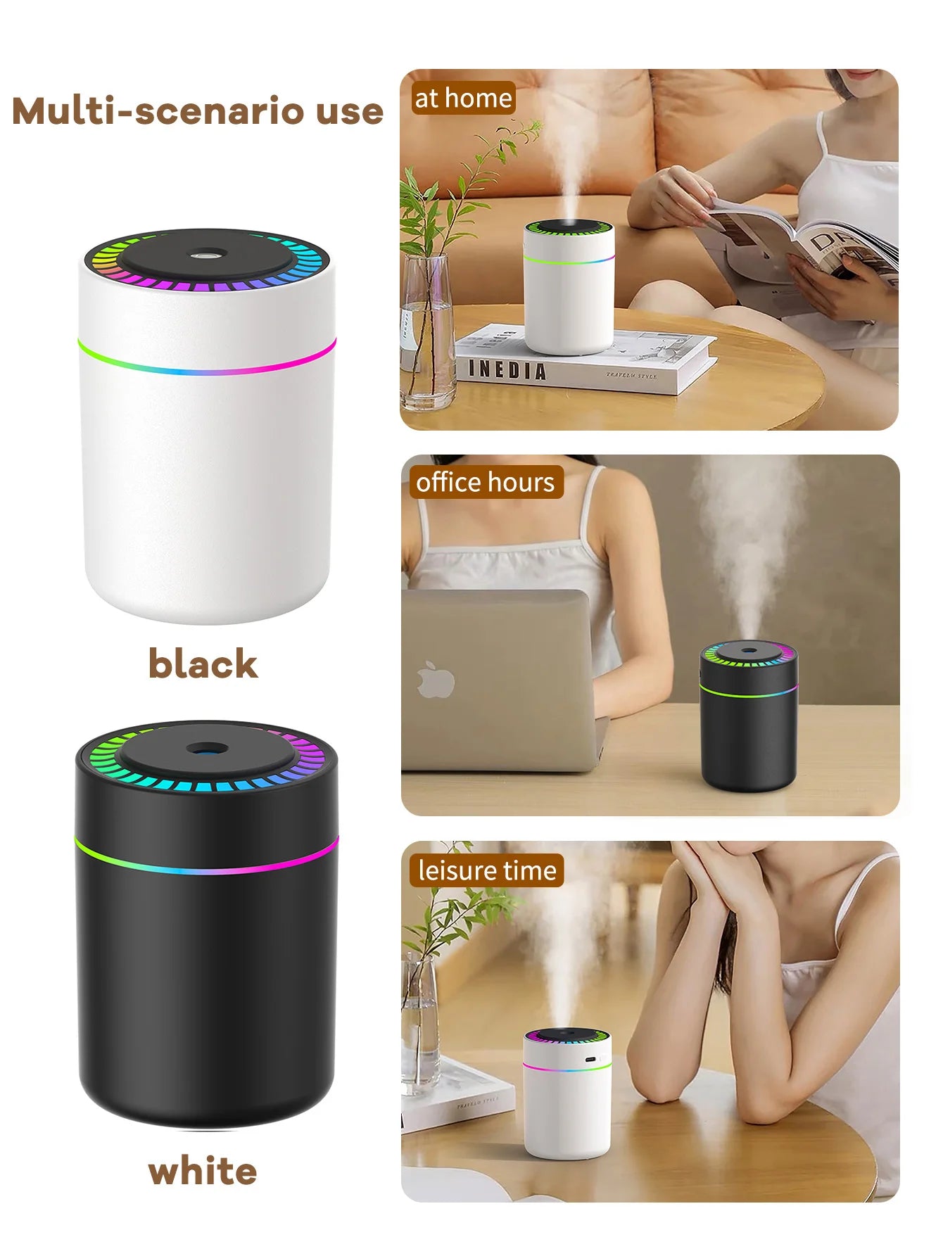 Humidificateur aromathérapie Bouni — huile essentielle lavande