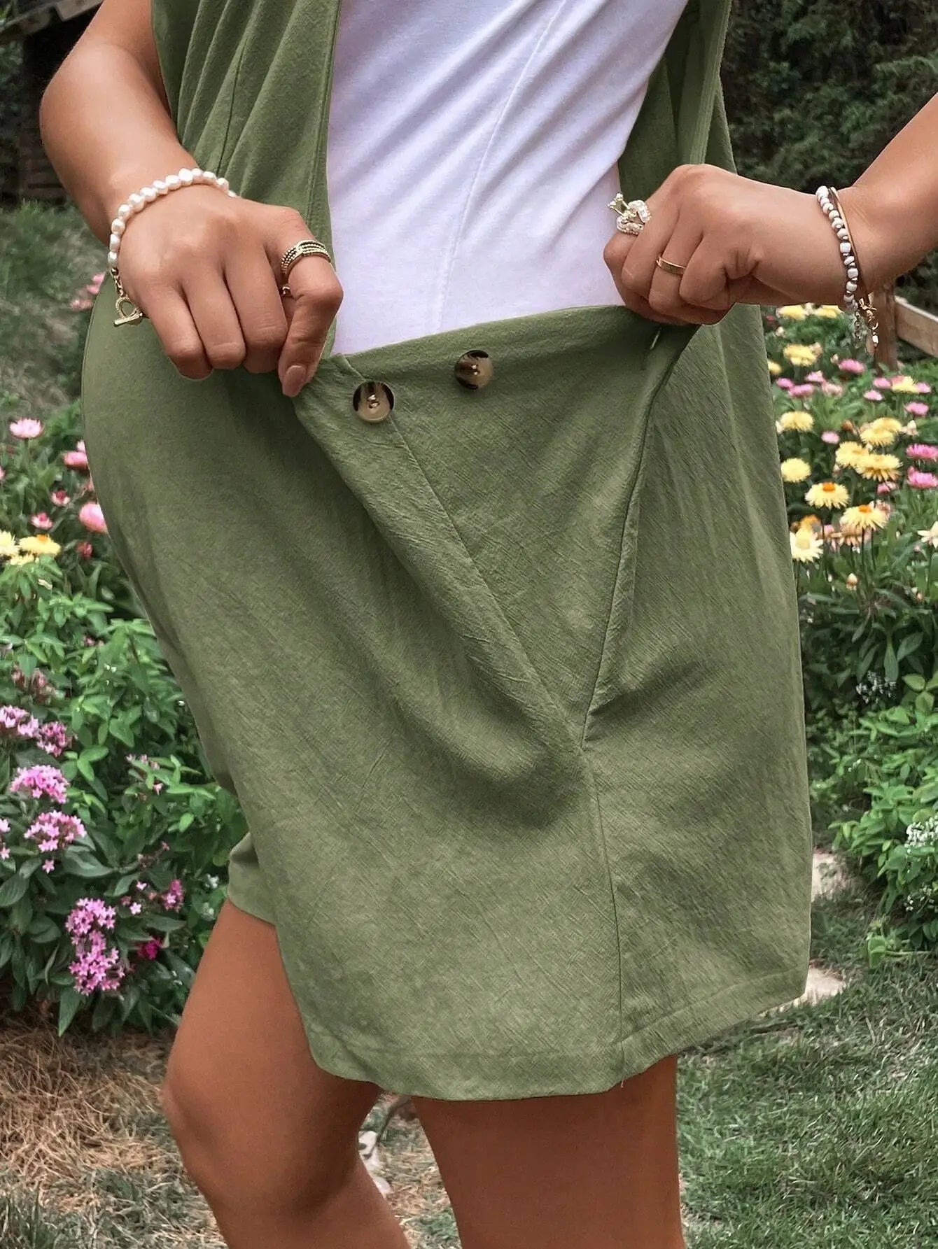 2024 Summer New Pregnant Women's Solid Color Su — vue complémentaire 1