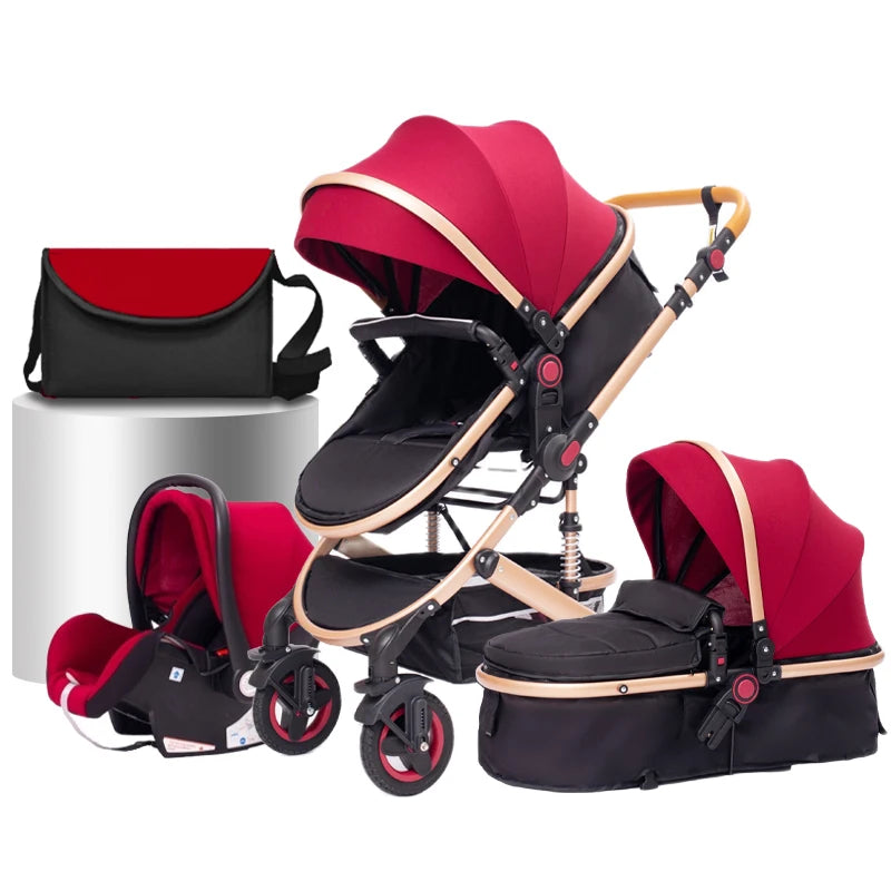 Poussette 3-en-1 pliable Mybooni — Multifonction siège auto inclus
