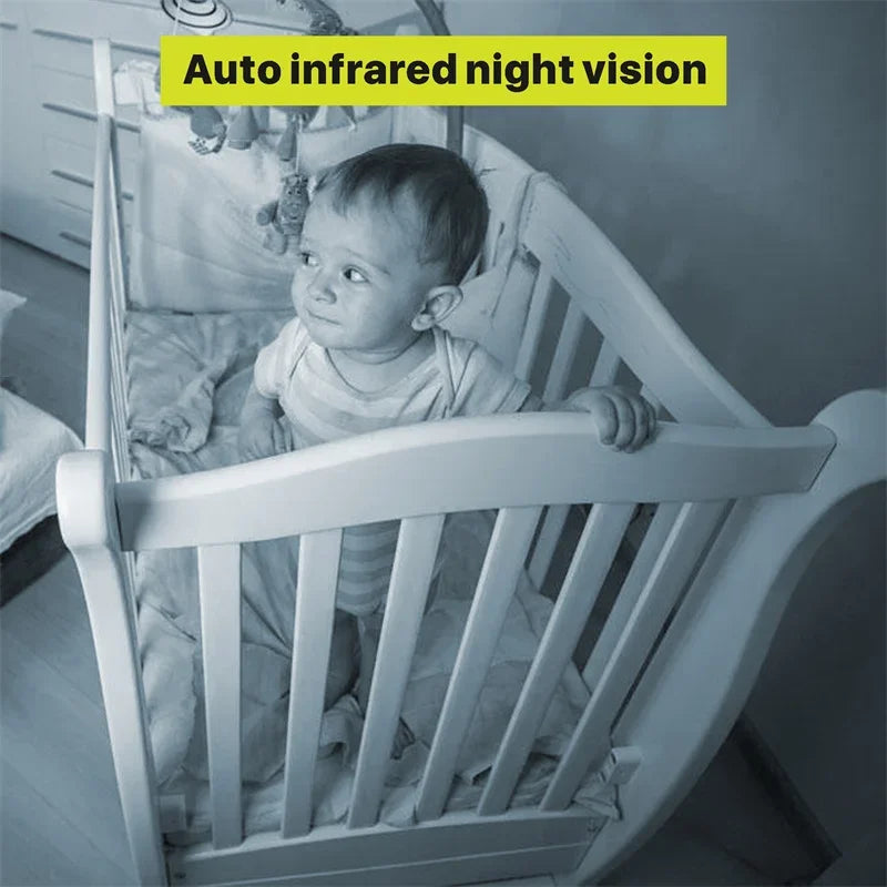 Babyphone vidéo 5 pouces PTZ Mybooni — Caméra télécommandée audio bidirectionnel berceuses