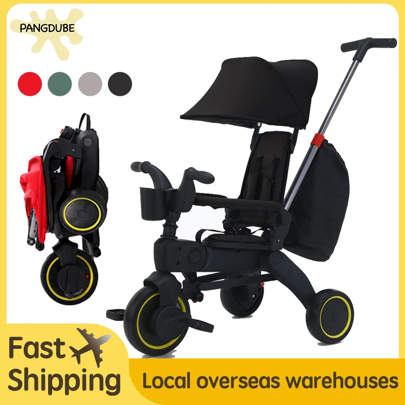 Poussette PANGDUBE pliable 6,8 kg légère tricycle bébé 1-6 ans