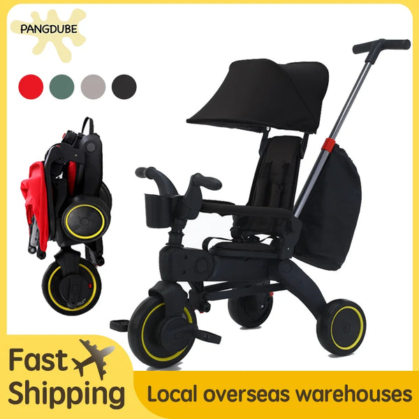 Poussette tricycle pliable Bouni — Ultra-légère 6,8 kg bébé 1-6 ans