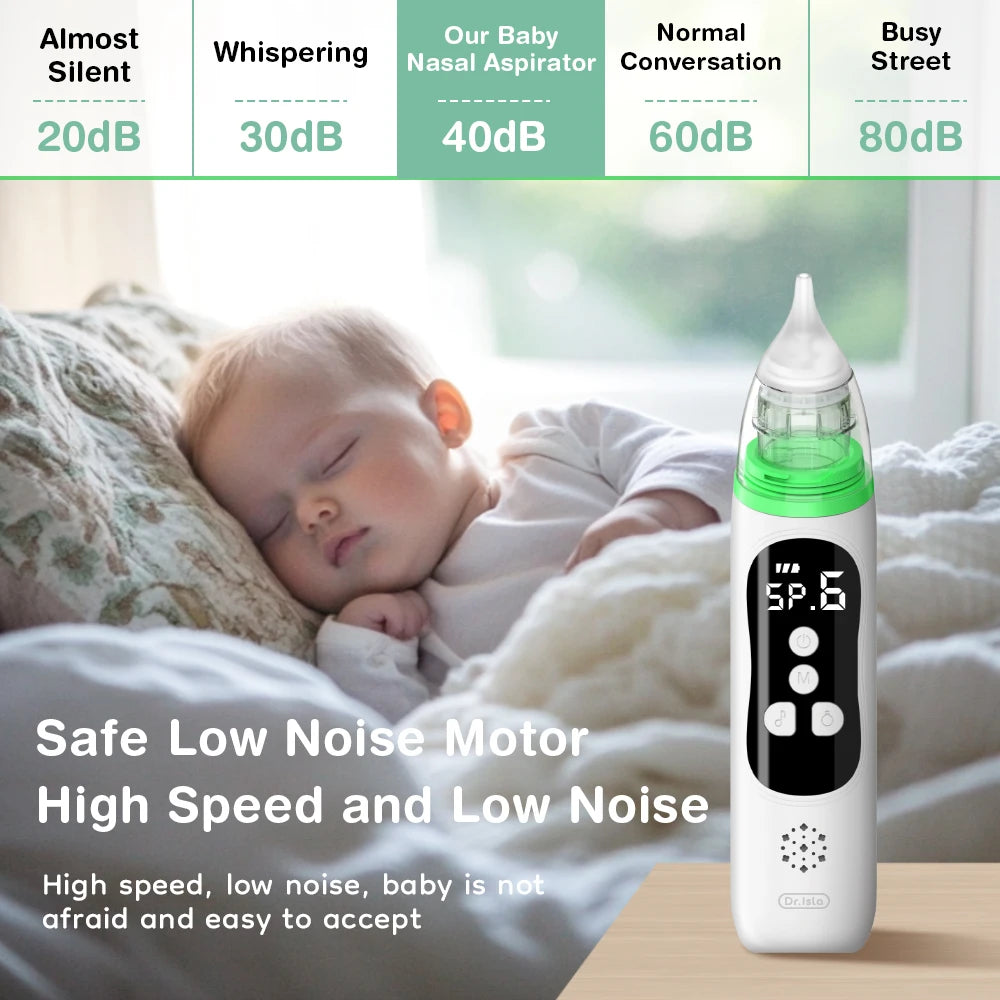 Aspirateur nasal électrique 6 modes Mybooni — Musique apaisante silicone alimentaire