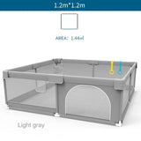 Parc bébé IMBABY gris clair - enclos bébé aire de jeux barrière sécurité enfant ball box