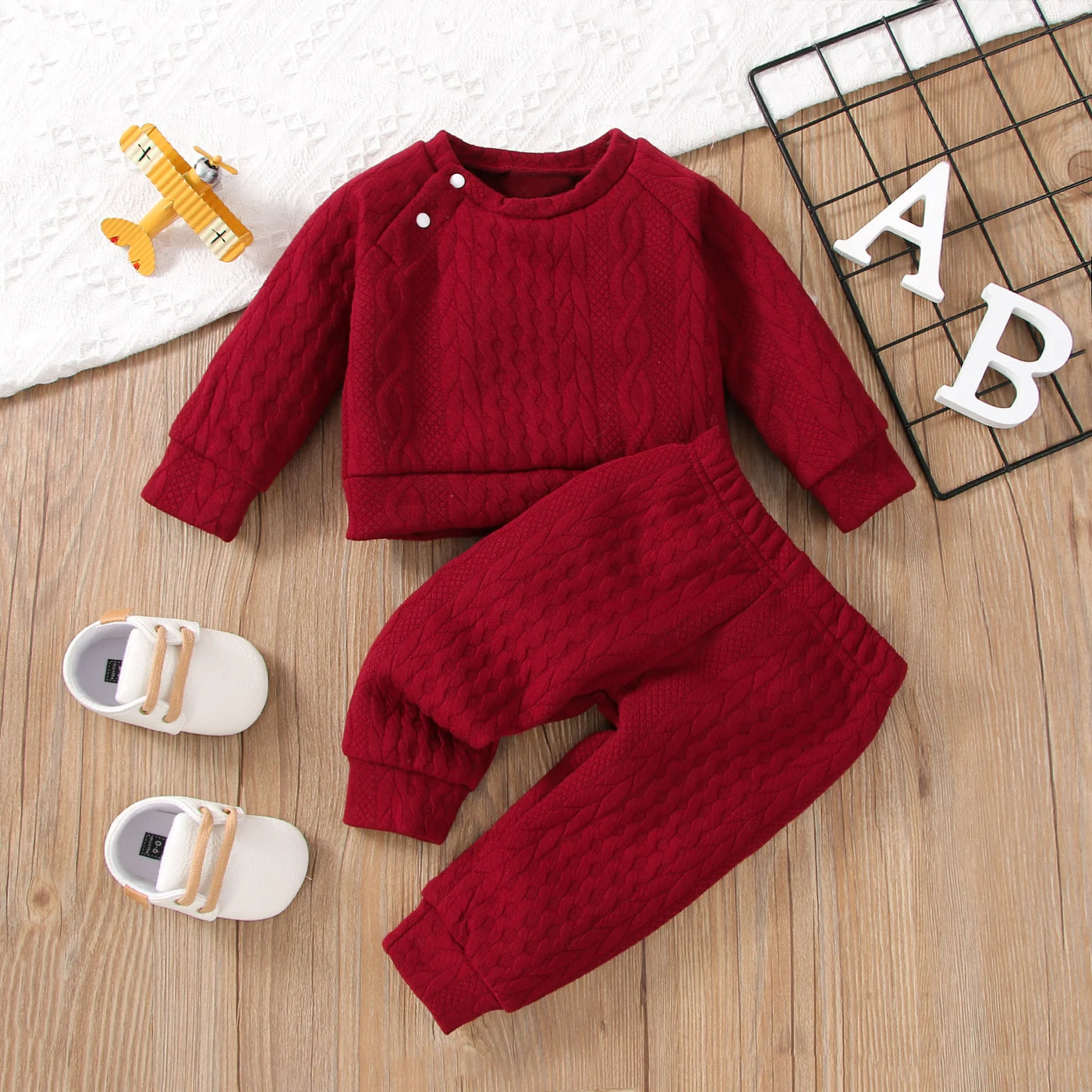 Ensemble bébé 2 pièces Bouni — Haut manches longues et pantalon 7 coloris