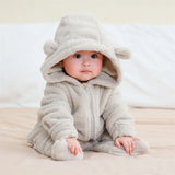 Grenouillère bébé flanelle douce chaude - combinaison imprimée cartoon automne-hiver 0-19 mois