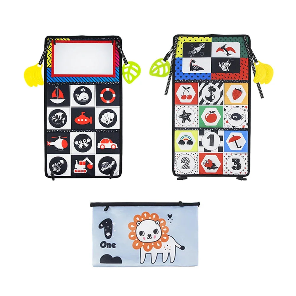 Livre tissu miroir déformant bébé Mybooni — Jouet interactif parent-enfant