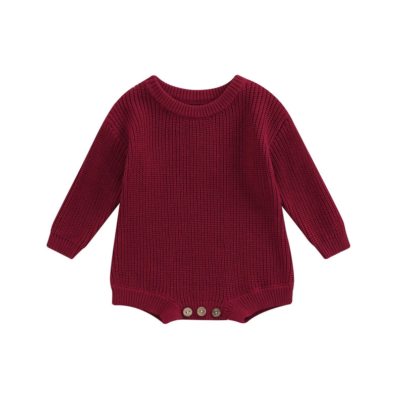 Barboteuse tricot bébé Mybooni | Pull manches longues — Garçon & Fille 0-2 ans