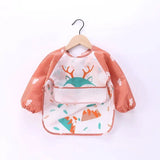 Bavoir tablier imperméable bébé manches longues - smock alimentation enfant plastron bavette vêtement