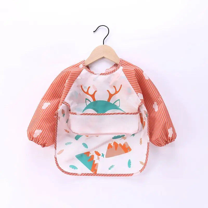Bavoir imperméable manches longues Mybooni — Tablier repas protection vêtements