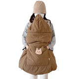 Cape de portage bébé Bouni — Capuche couverture chaude 80×85 cm