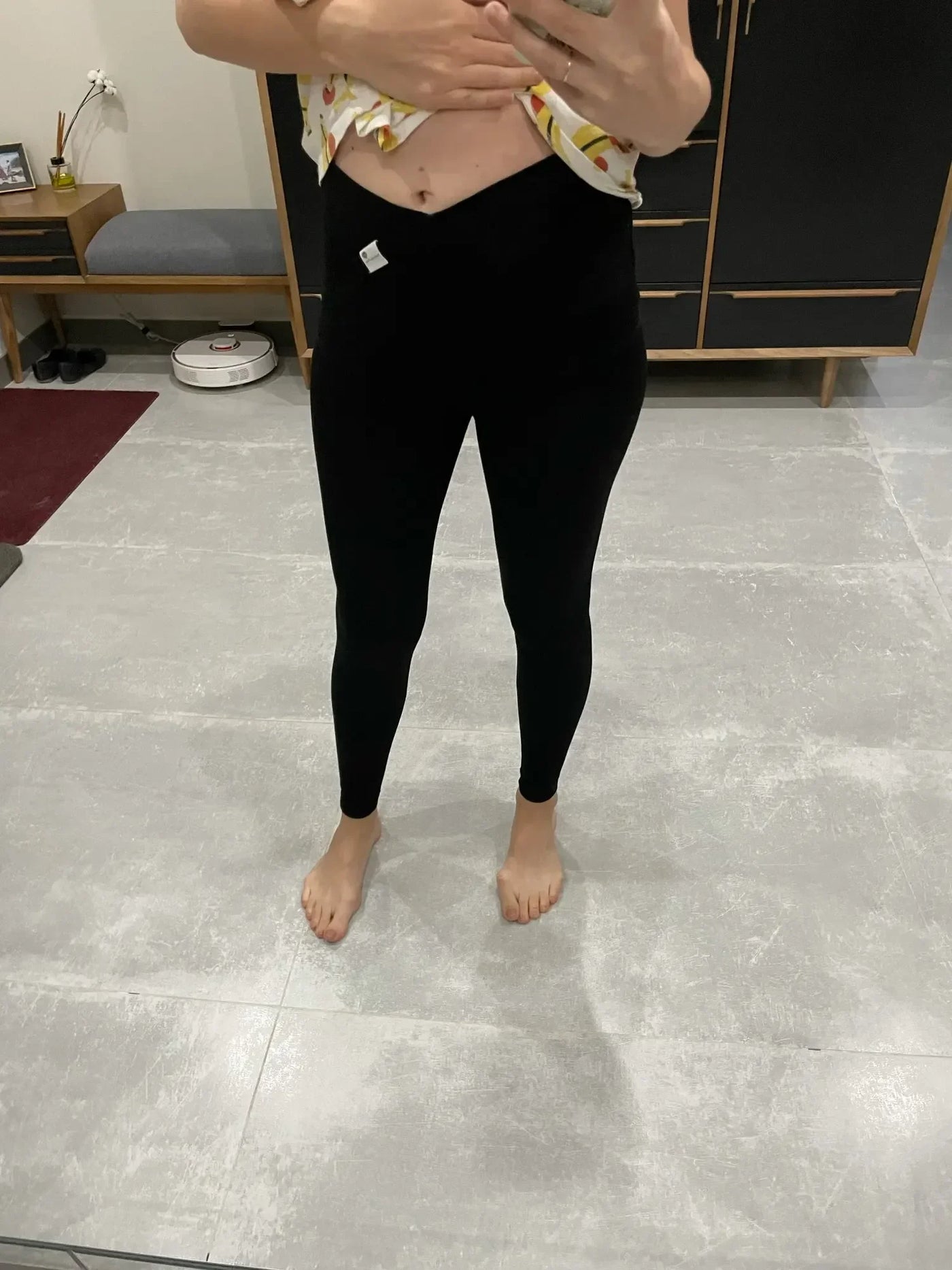 Legging maternité coton bas ventre taille basse - pantalon casual femme enceinte printemps-automne
