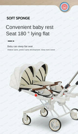 Poussette double légère pliable multifonctionnelle pour jumeaux