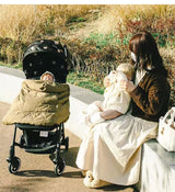 Cape à capuche bébé pour poussette et porte-bébé