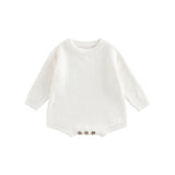 Combinaison tricot nouveau-né printemps-automne - grenouillère pull casual garçon fille 0-2 ans