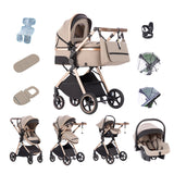 Poussette 3-en-1 pliable Bouni — Norme EU nouveau-né