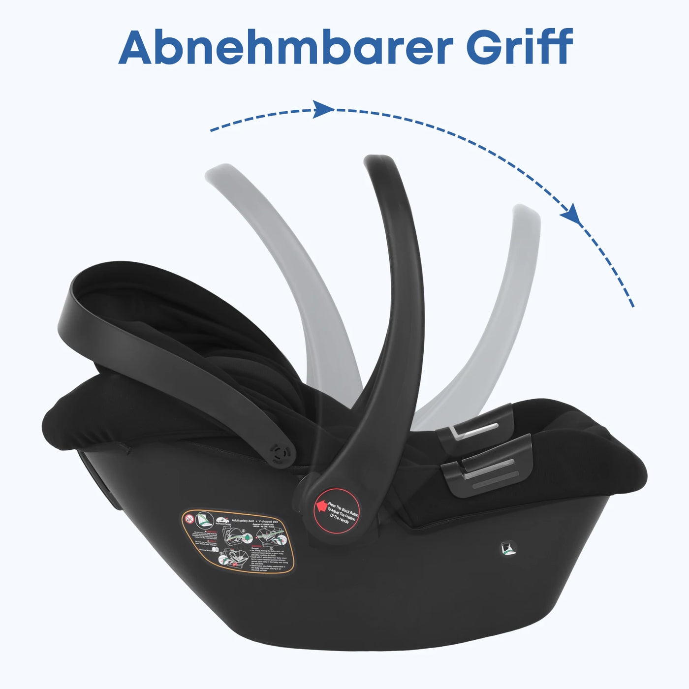 Siège auto bébé BabyVoyage I-Size jusqu'à 12kg - auvent solaire et ISOFIX