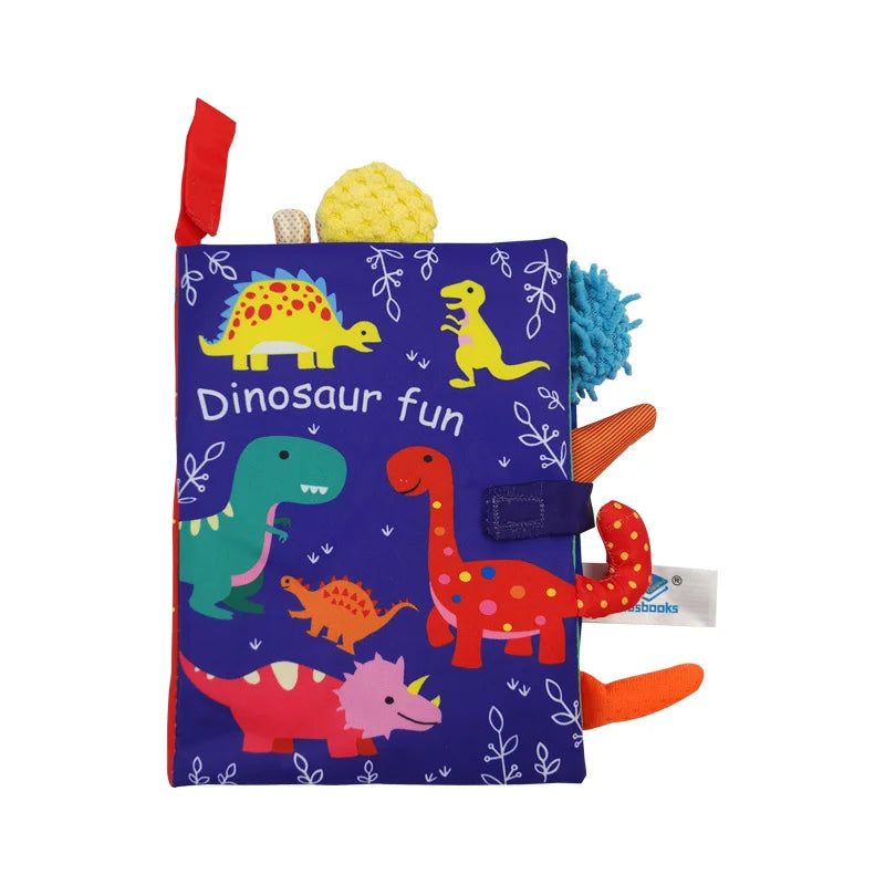 Livre tissu bébé animaux Mybooni | Queue grelot éveil sensoriel 0-36M