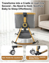 Lit bébé multifonction pliable hauteur ajustable - berceau balancelle lit dormeur portable