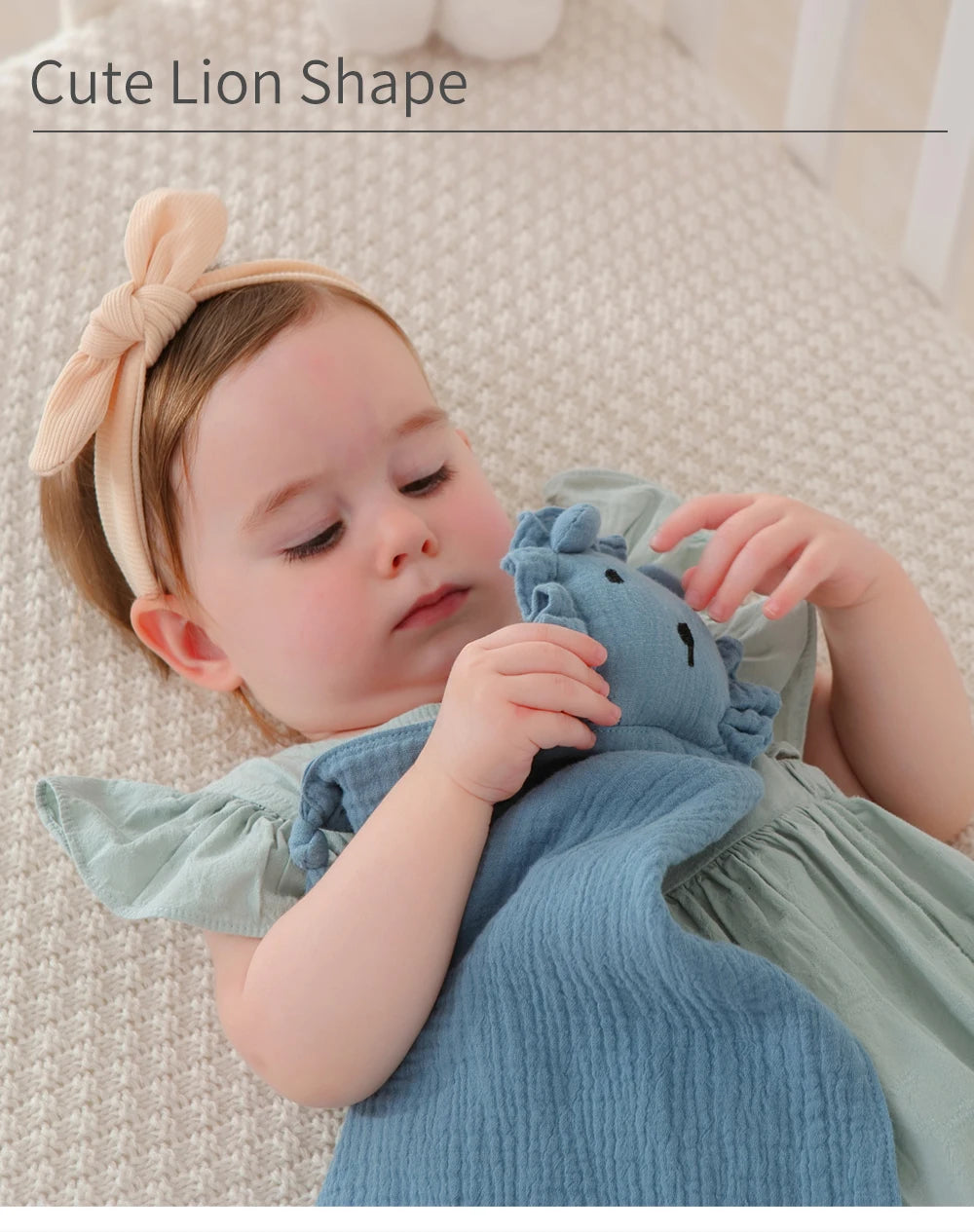 Serviette confort bébé mousseline coton - doudou bandana nouveau-né jouet éveil apaisement sommeil