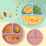 Set repas bébé silicone sans BPA ventouse - bol assiette tasse paille cuillère fourchette enfant