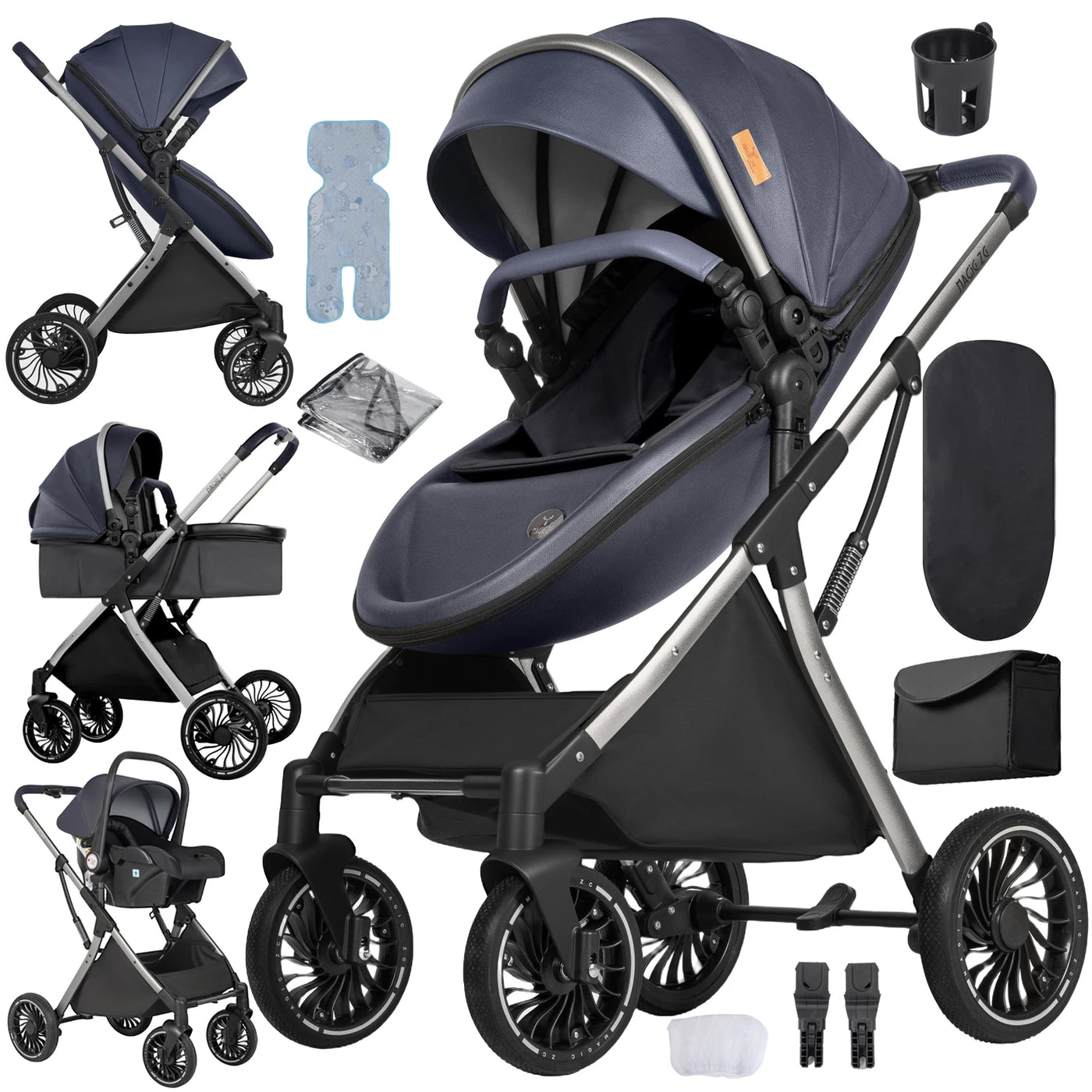 Système voyage 3-en-1 Mybooni — Siège auto harnais sécurité nouveau-né