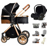 Poussette 3-en-1 pliante multifonctionnelle avec siège de sécurité livraison EU