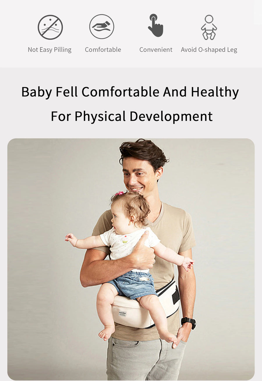 Porte-bébé ergonomique Noir en situation d'utilisation