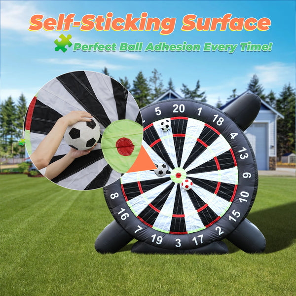 3m/10ft Tall Giant Inflatable Soccer Ball Darts en situation d'utilisation
