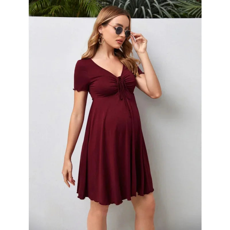 Détail matière — Robe de grossesse