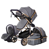 Poussette 3-en-1 pliante multifonctionnelle avec siège de sécurité livraison EU