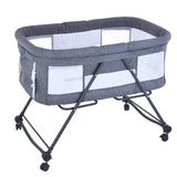 Lit de voyage bébé pliable avec matelas et roulettes silencieuses - cododo XYT-001