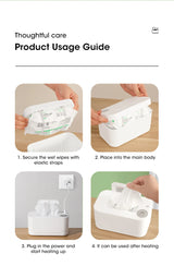 Chauffe-lingettes bébé USB intelligent - appareil chauffant lingettes et serviettes coton