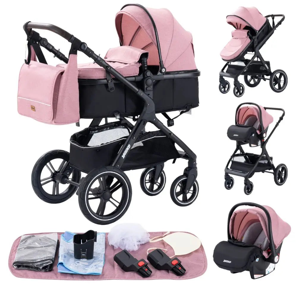 Poussette 3-en-1 multifonction Mybooni — Nacelle pliable légère