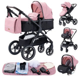 Poussette 3-en-1 multifonction Mybooni — Nacelle pliable légère