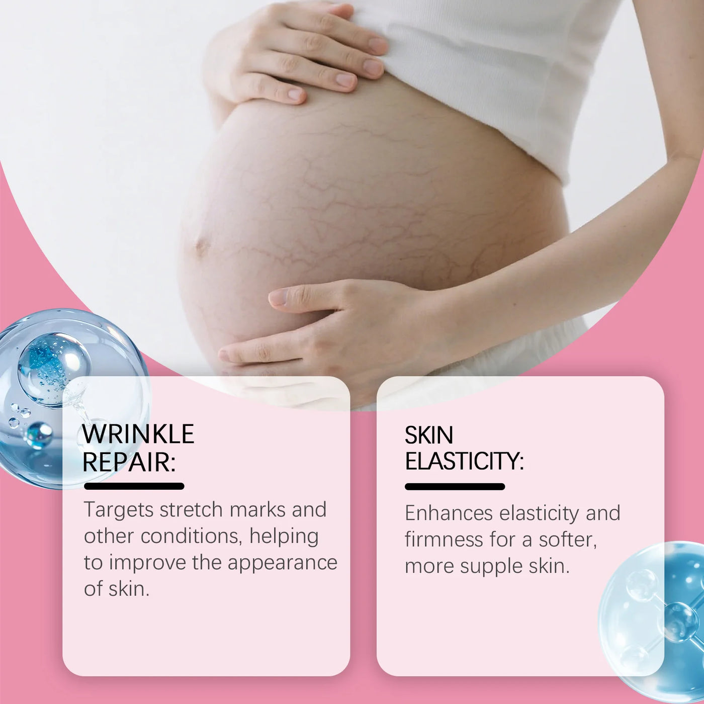 Pregnancy Stretch Mark Cream Smooth Skin Regene avec accessoires inclus | Bouni