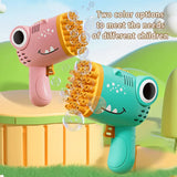 Pistolet à bulles dinosaure Mybooni — Machine à bulles électrique 40 trous portable