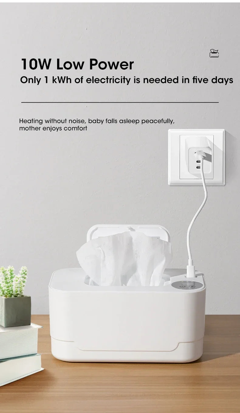 Chauffe-lingettes bébé USB intelligent - appareil chauffant lingettes et serviettes coton