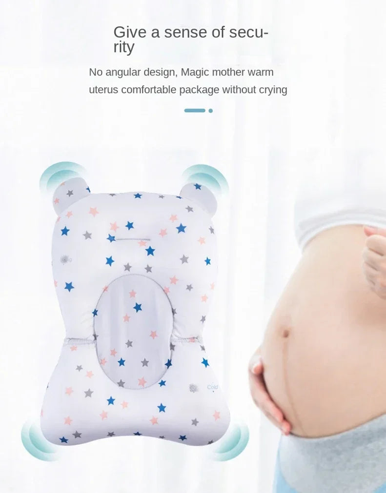 Oreiller baignoire nouveau-né antidérapant - coussin soutien corps bébé siège bain pliable tapis